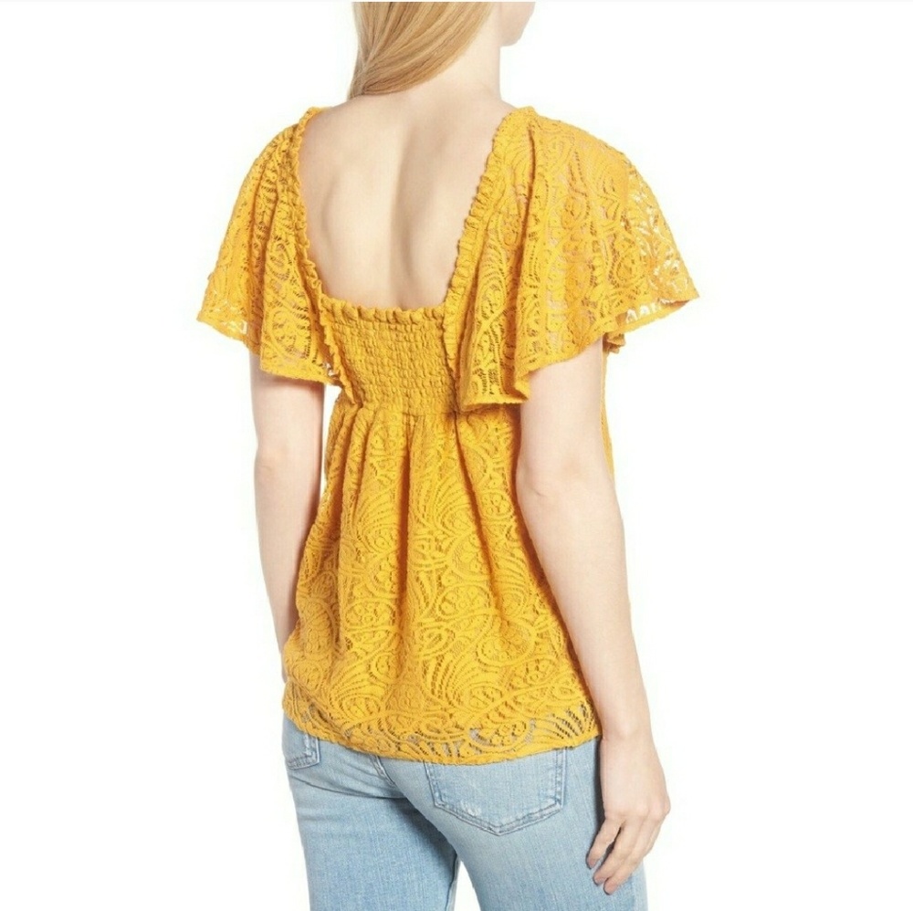 Hinge Flutter Sleeve Top Size Small - image 2